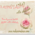 El Aliyyu'l-Azimu celle celaluhu